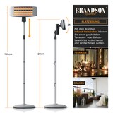 thumbnail of Brandson Heizstrahler mit Fernbedienung für Terrasse - Wärmelampe Terrassenheizstrahler - 3 Leistungsstufen - LED Power-Indikator