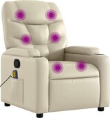 thumbnail of vidaXL Massagesessel mit Relaxfunktion, Kunstleder, Creme