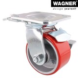 thumbnail of WAGNER Schwerlastrolle soft DIRECTION LOCK 3in1 - Ø 100 mm, Gusseisen, Einspritzdüsen, Bremse, Tragkraft 230 kg-04011401