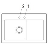 thumbnail of Villeroy&Boch Spülbecken, Küchenspüle Subway 45 Graphite 780x510mm, Unterschrankbreite 45cm