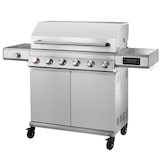 thumbnail of Tarrington House Barbecue à gaz 6+1 brûleurs GLENWOOD, acier inoxydable, thermostat électrique,  puissance 24,5 kW, 68 x 120 x 99cm, 4 roues, argent