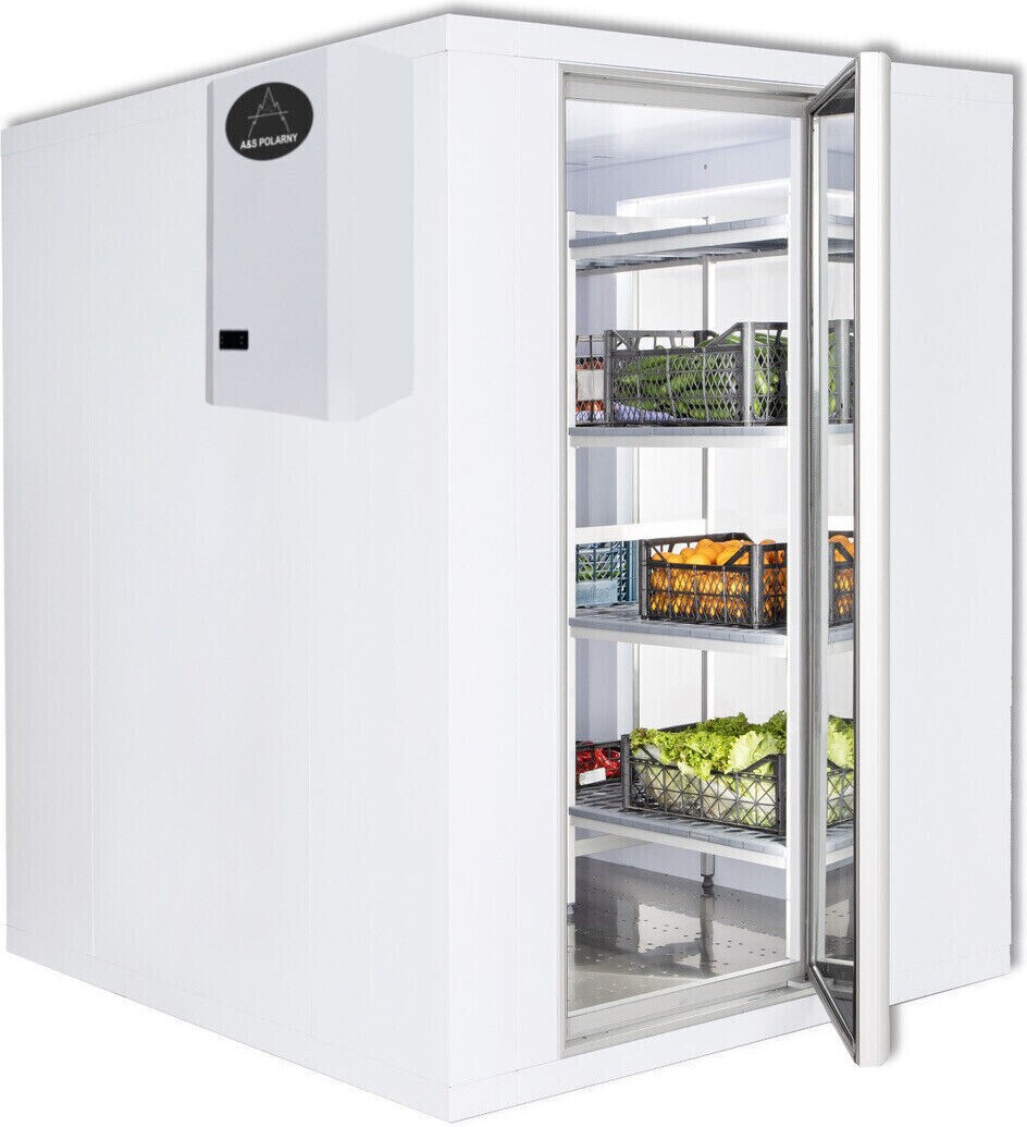 Tiefkühlzelle m. Aggregat & Regal begehbares Tiefkühlhaus 10,4 m³ 2400x2700x2200 mm 0/-20°C