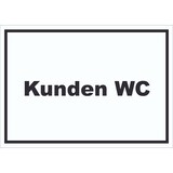 thumbnail of Kunden WC Schild mit Text Toilette waagerecht A0 (841x1189mm)