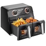thumbnail of tectake Airfryer Samurai, 2 kookruimtes, 7 programma's, 2400W - zwart - 405249