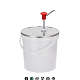 thumbnail of Schneider - Druckknopf Dosierspender, Edelstahl, Ø 265 mm x 390 mm - 10,0 L