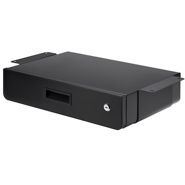 Maclean MC-461 Cassettiera da Scrivania con Chiave Nero