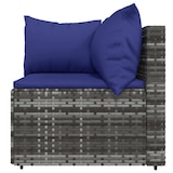 thumbnail of vidaXL 3-tlg. Garten-Lounge-Set mit Kissen Grau Poly Rattan