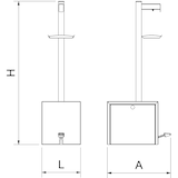 thumbnail of Columna con dispensador de gel a pedal gran capacidad