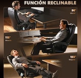 thumbnail of Bürostuhl mit 7 Massagepunkten, ausziehbarer Fußstütze, höhenverstellbar, mit Fernbedienung und schwarzem PU-Bezug