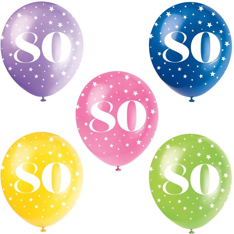 5 Luftballons 80. Geburtstag