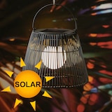 thumbnail of LED Solar Laterne Hängeleuchte in Rattanoptik Solarleuchte schwarz