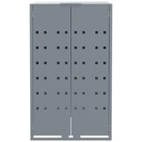 thumbnail of Mülltonnenbox GORILO für 5 Tonnen Grau 345x79x117 cm Stahl | Mülltonnenverkleidung 5er Mülltonnenhaus