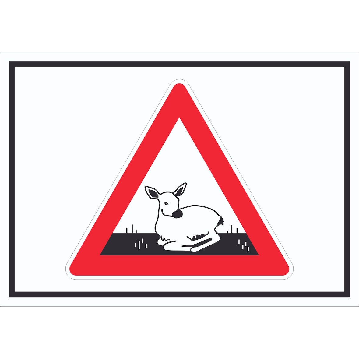 Achtung Setzzeit Symbol Schild A4 Rückseite selbstklebend