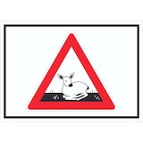 thumbnail of Achtung Setzzeit Symbol Schild A4 Rückseite selbstklebend