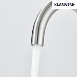 thumbnail of JULIE | Niederdruck Edelstahl Küchenarmatur Silber gebürstet | Schlichter Gastro Wasserhahn für Boiler 3 Anschlüsse | Mischbatterie Küche
