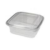 thumbnail of MONOUSO - Transparente Dose mit Klappdeckel Viereckig PET 750ml (600 Stück)