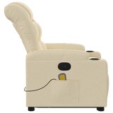 thumbnail of vidaXL Massagesessel mit Aufstehhilfe Creme Stoff