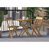 thumbnail of Sitzgruppe, zwei Stühle mit Tisch aus Buche, für Balkon, Garten und Party V-10-213