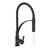 thumbnail of Küchenarmatur CARNEO mit Geschirrbrause, Wasserhahn Küche ausziehbar, schwenkbare Mischbatterie Küche in Schwarz matt