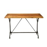 thumbnail of Table bistro bois ciré, L120 X P70 XH70, épaisseur plateau 2.5 cm