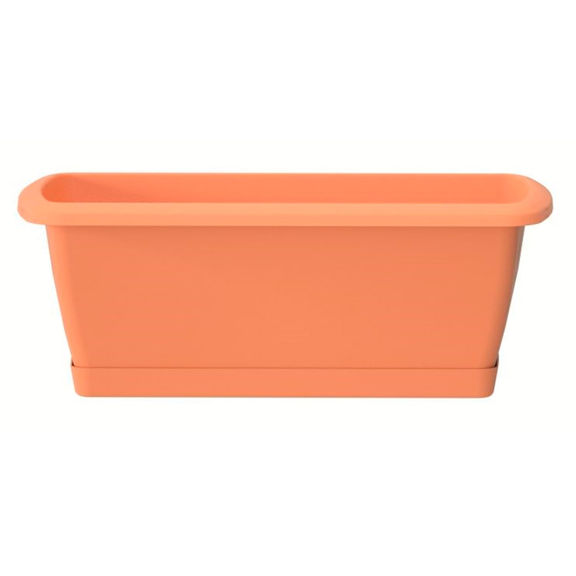Prosperplast - Pflanzkasten mit Halterung 59 x 18,4 x 14,5 cm Respana Set in Terrakotta