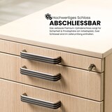 thumbnail of bümö Schreibtisch Schrank Büro mit Hängeregister für Hängeordner, Schubladenschrank Holz in Nussbaum, Container mit Schubladen & Hängeregistratur -