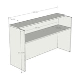 thumbnail of Oficit. Mostrador laminado haya. Fácil de montar. Fabricado en España. Medidas: 180x50x105 (ancho x fondo x alto)