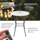 thumbnail of Stehtisch mit Husse Partytisch klappbar Ø 80 cm Höhe 110 cm in Weiß mit pflegeleichter Husse in Weiß
