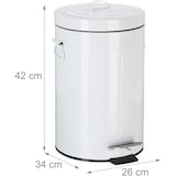 thumbnail of Helloshop26 - Pattumiera vintage a pedale in metallo per cucina o bagno 12 litri bianco 13_0002319_3