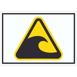 thumbnail of Schild Warnung Tsunami-gefährdeter Bereich Symbol A3 (297x420mm)