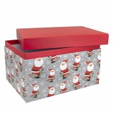 thumbnail of 2 Geschenkboxen Santa auf Fahrrad Weihnachten 21,5x12x16cm/25x14x19cm Geschenkverpackung