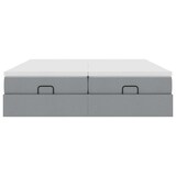 thumbnail of vidaXL Ottoman-Bett mit Matratzen Hellgrau 200x200 cm Stoff