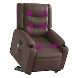 thumbnail of vidaXL Massagesessel mit Aufstehhilfe Elektrisch Grau Kunstleder