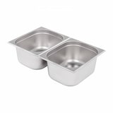 thumbnail of Bain Marie 2 x GN-1/2 roestvrij staal met aftapkraan, nauwkeurige warmtebehoud - ideaal voor horeca en catering - Equipementpro