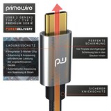 thumbnail of Primewire 2m USB C 3.2 Kabel Gen 2x2-100W PowerDelivery Ladekabel - Datenkabel 20 Gbit/s - Schnellladekabel - USB 3.2 Gen2x2 - Nylonummantelung - 2m