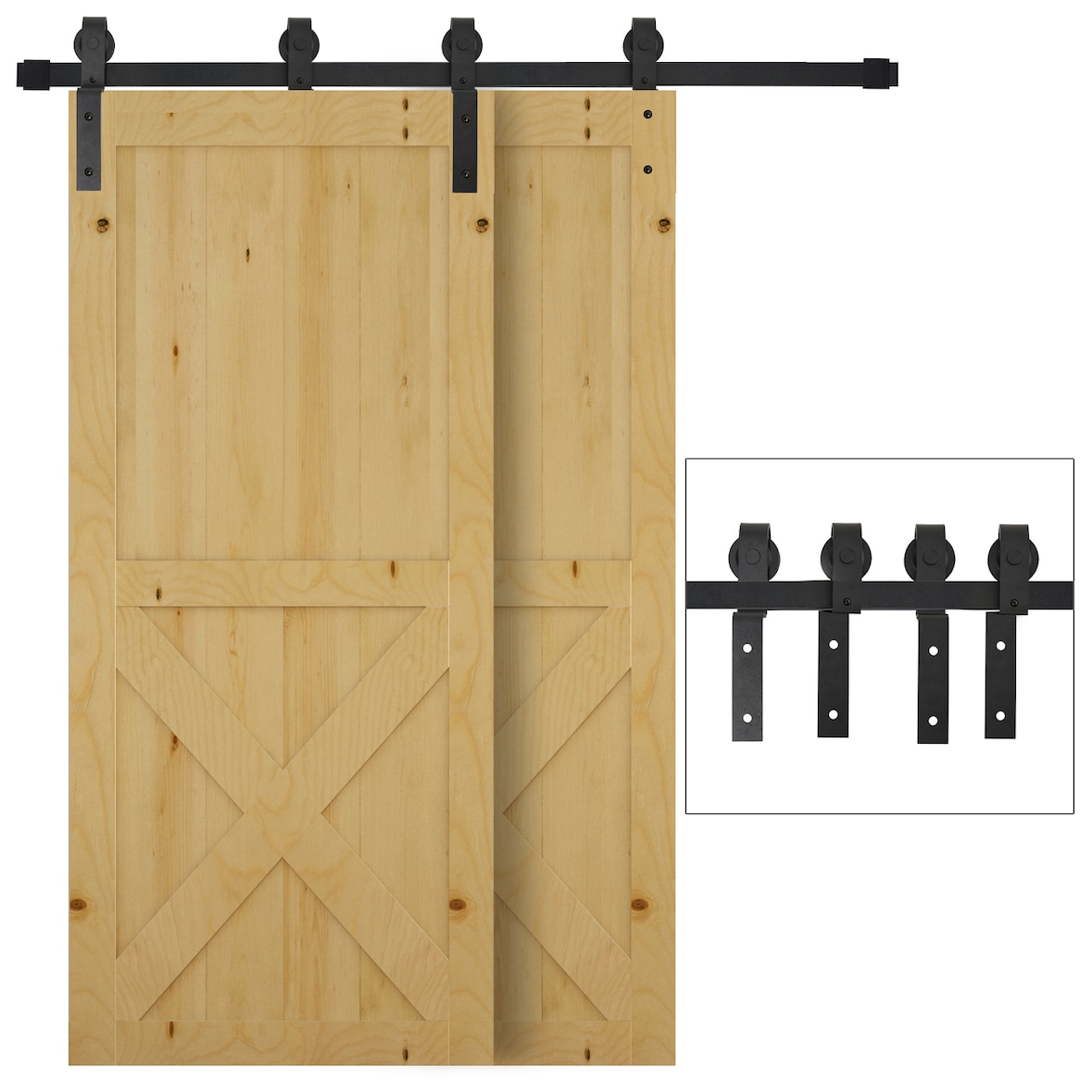 HOMCOM - Schiebetor - 200B x0,6T x 4H cm - schwarz
