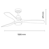 thumbnail of IluminaShop Ventilador de Techo LED Niquel / Haa 18W DC