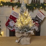 thumbnail of 20 LED Weihnachtsbaum warmweiß Timer Batteriebetrieb Schneeoptik 45 cm