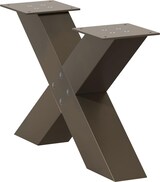 thumbnail of vidaXL Couchtischbeine X-Form 2 Stk. Naturstahl 50x(30-31) cm Stahl