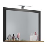 thumbnail of VCB10 Mini Spiegelschrank Bad , Badespiegel mit 1 Regal Anthrazit/Honig-Eiche dekor.