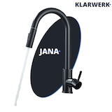 thumbnail of JANA | Torneira de cozinha extraível de aço inox premium preto mate | Torneira misturadora arco alto | T gastro alta pressão 360° giratória 2 conexões