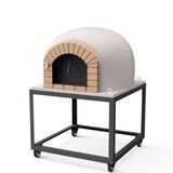 thumbnail of MF - Houtgestookte Buitenoven van Beton Model STROMBOLI (Wit - 120 x 120 x 165 cm) – Geïsoleerd met Kurk en 3 Keramische Dekens