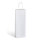 thumbnail of Saco 1 garrafa kraft branco com pegas torcidas por 300 - Gimex