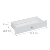 thumbnail of Relaxdays Eckschreibtisch, Ablage & Schublade, platzsparend, Büro, Arbeitszimmer, Landhausstil, HBT: 76x107x72 cm, weiß