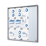 thumbnail of Exposicionate Magnetische Vitrine für Innenräume Slim mit Schiebetüren mit Sicherheitsecken 12 x A4 SCSLR12xA4