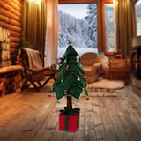 thumbnail of WellHome - Árbol de Navidad luminoso con 25 LEDs y base en forma de regalo 25x25x70cm