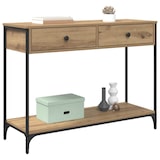 thumbnail of Table console avec tiroir Chêne artisanal 100 x 34,5 x 75 cm Modèle Nuit