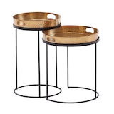 thumbnail of Beistelltisch FineBuy Sofatisch Set Metall Tabletttisch Couchtisch Tisch Rund