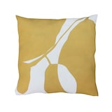 thumbnail of Set di 2 cuscini quadrati in poliestere, 45x45x8 cm, bianco e ocra