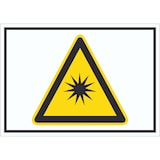 thumbnail of Achtung Optische Strahlung Symbol Aufkleber A5 (148x210mm)